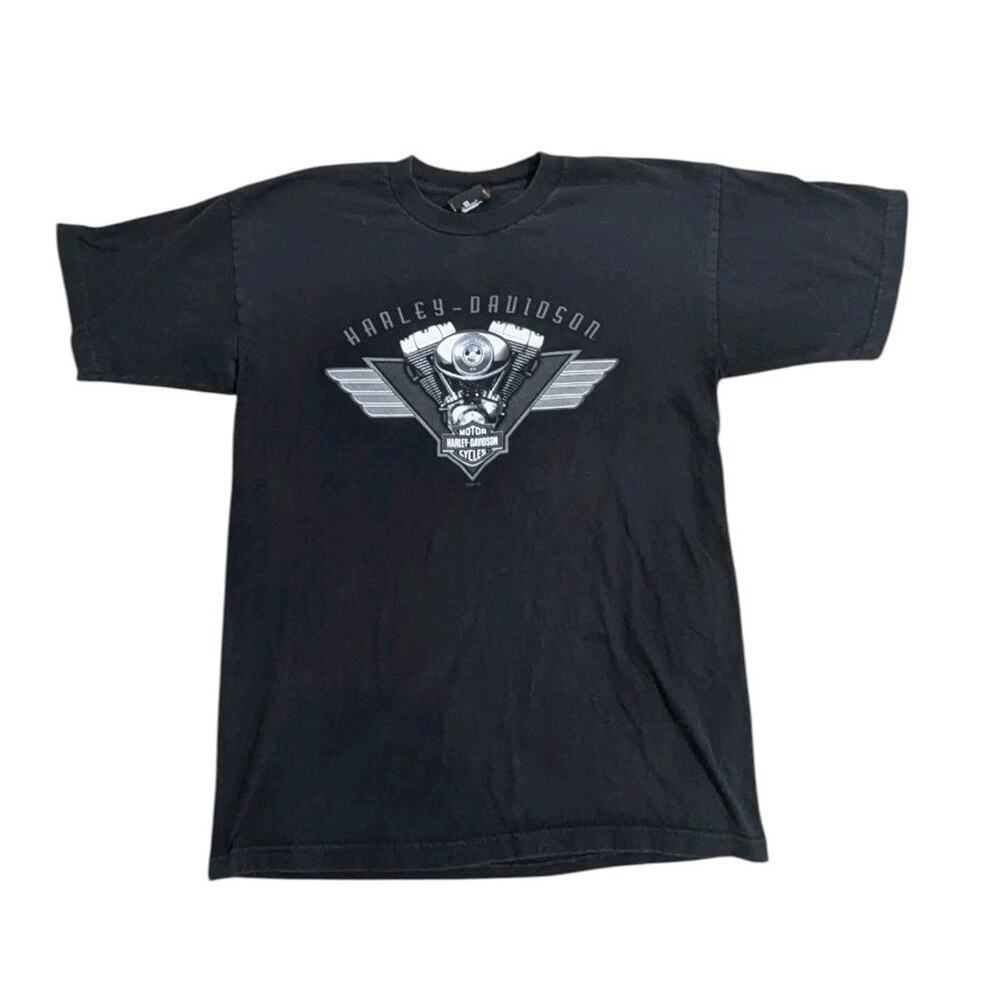 2004 Harley Davidson Virginia Beach T-Shirt Twin Cam V Twin USA Large Black Z